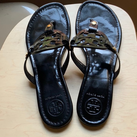 Like New-Tory Burch Black Patent Miller’s - Picture 4 of 6